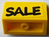 Panel 1 x 2 x 1 with Black 'SALE' on Yellow Background Pattern (Sticker) - Set 71016