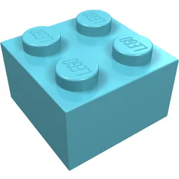 Brick 2 x 2 / Pastel Blue