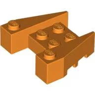 Brick Wedged 3 x 4 [Stud Notches] / Orange