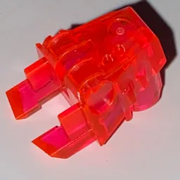 Large Figure Head Connector Block Eye/Brain Stalk / Trans-Neon Red