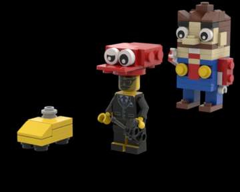 Lego RC Car & Driver, Mario & Cappy