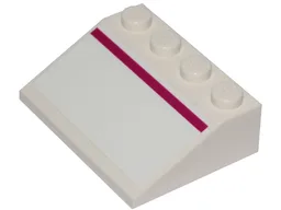 Slope 33 3 x 4 with Magenta Stripe Pattern (Sticker) - Set 70849