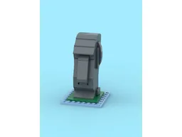 Brick-built Moai statue