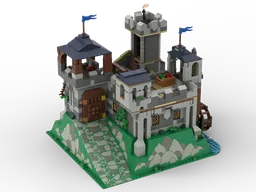 31120 Castle on 2552 baseplate (alternate build)