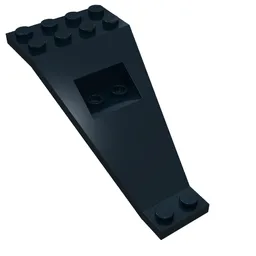 Wing Plate Bi-level 8 x 4 and 2 x 3 1/3 Down / Black