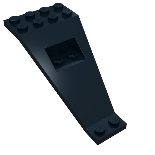 Lego Wing Plate Bi-level 8 x 4 and 2 x 3 1/3 Down / Black