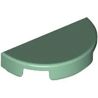 Tile Round 1 x 2 Half Circle / Sand Green