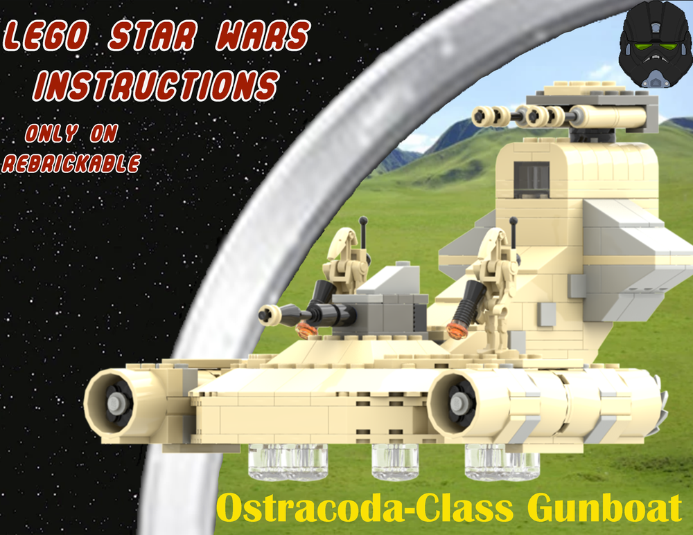 Lego Ostracoda-Class Gunboat (Trade Federation, Classic-style)