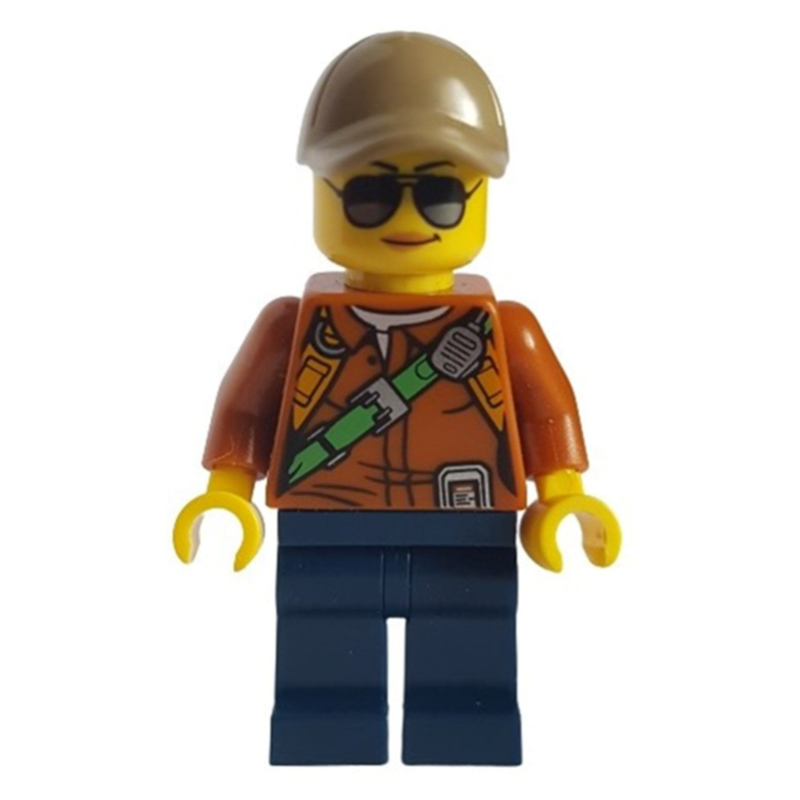 Lego Explorer, Woman, Shirt with Straps and Radio, Dark Tan Cap, Sunglasses