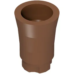 Plant, Palm Tree Trunk - Short Connector, Axle Hole with 2 Inside Prongs / Reddish Brown