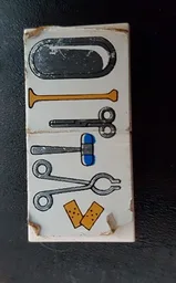 Stickered Assembly 4 x 2 with Medical Instruments Pattern (Sticker) - Set 231-1
