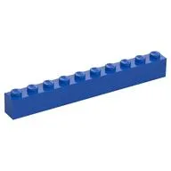 Brick 1 x 10 / Blue