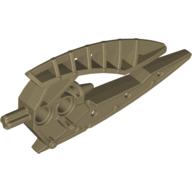 Lego Large Figure Weapon Staff, Bladed Chronicler's Staff / Flat Dark Gold