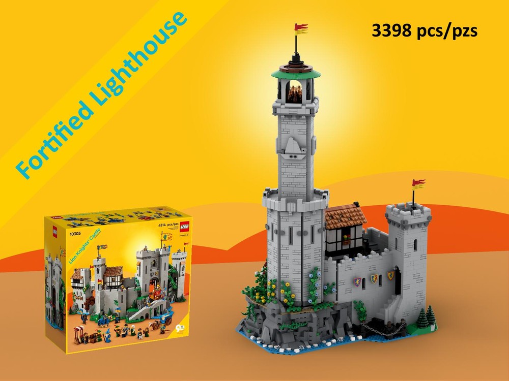 Lego Fortified Lighthouse - 10305 Lion Knight's Castle Alternative Build