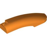 Lego Brick Round, Curved 10 x 2 x 2 with Rounded End Right / Orange