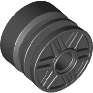 Lego Wheel 18 x 14 with Pin Hole, Fake Bolts and Shallow Spokes / Black