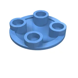 Plate Round 2 x 2 with Rounded Bottom [Boat Stud] / Medium Blue