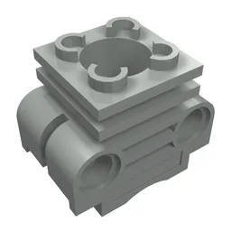 Technic Engine Cylinder with Side Slots / Light Gray