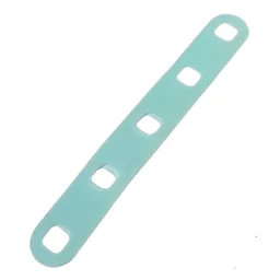 Clikits Connector, Strip 2 x 14 with Rounded Ends and 5 Holes / Trans-Very Lt Blue