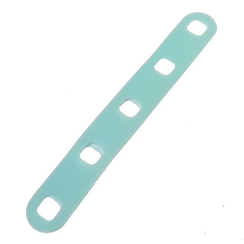 Lego Clikits Connector, Strip 2 x 14 with Rounded Ends and 5 Holes / Trans-Very Lt Blue