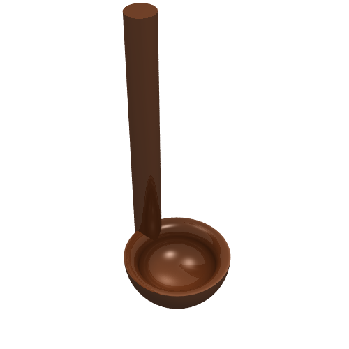Lego Equipment Ladle / Reddish Brown