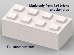 Large Lego Brick 2x4 made only from 2x4 bricks and 2x4 tiles / Großer Legostein 2x4 nur aus 2x4 Steinen und 2x4 Tiles