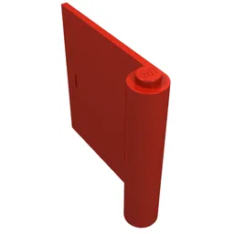 Door 1 x 5 x 4 Left / Red
