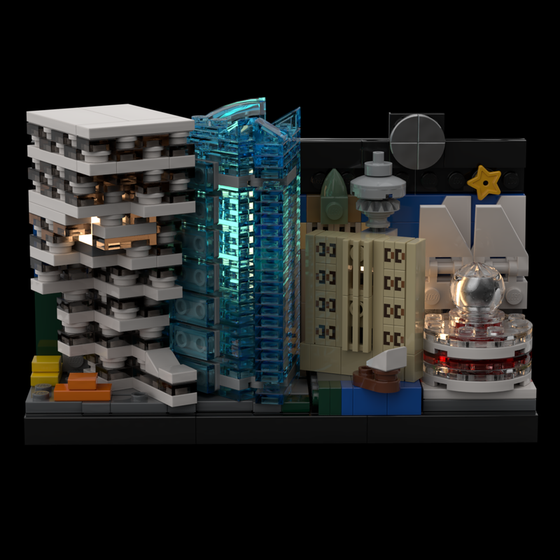 Lego Vancouver Skyline Postcard
