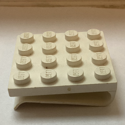 Lego Scala, Plate Special 4 x 4 with Clip / White