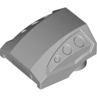 Brick Curved 2 x 2 No Studs - 3 Recessed Side Ports / Light Bluish Gray
