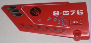 Lego Technic, Panel Fairing #17 Large Smooth, Side A with Neptune Carrier Pattern (Sticker) - Set 8075