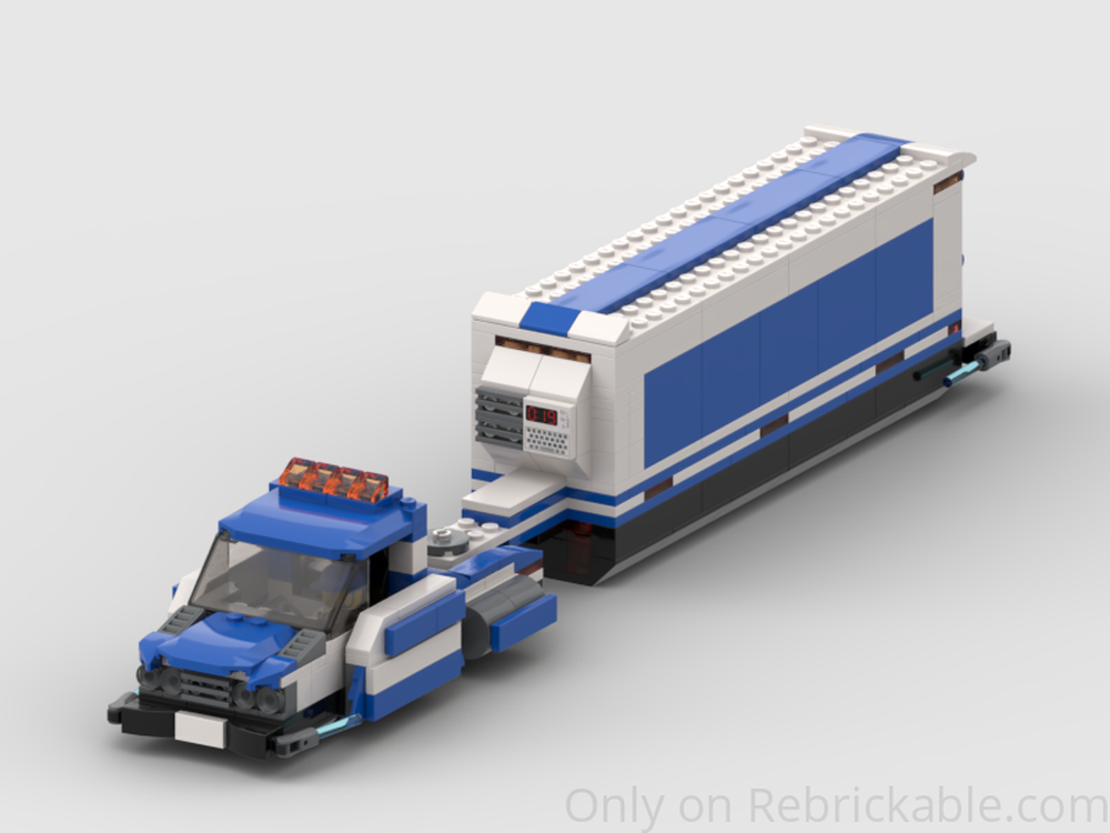 Lego Hover Semi Truck with Trailer and Minifig