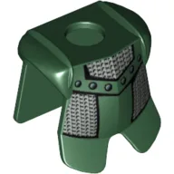 Minifig Neckwear Armor Breastplate with Leg Protection, Adric/Kentis Chain Mail Print / Dark Green
