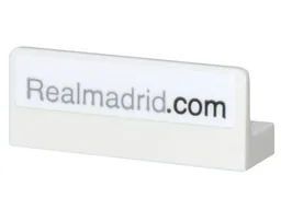 Panel 1 x 3 x 1 with Dark Bluish Gray and Black 'Realmadrid.com' Pattern (Sticker) - Set 10299
