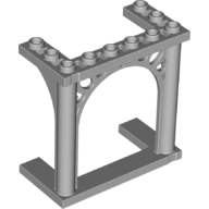 Lego Brick Arch 3 x 6 x 5 Ornamented / Light Bluish Gray