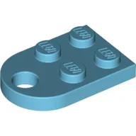 Plate Special 3 x 2 with Rounded End, Hole / Medium Azure