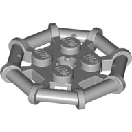 Plate Special 2 x 2 with Bar Frame Octagonal, Reinforced, Completely Round Studs / Light Bluish Gray