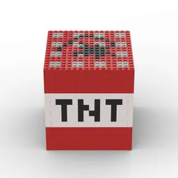 Large Computer Game Style TNT Block
