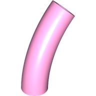 Lego Brick Round 1 x 1 D. Tube with 45° Elbow and Axle Holes (Crossholes) at Each End / Bright Pink