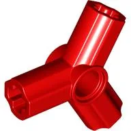Technic Axle and Pin Connector Angled Triple [120° Offset] / Red