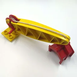 Duplo Turntable Base, 2 x 4 Plate with Crane Arm with Handle, Winch, & Claw / Blue