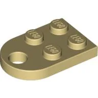 Plate Special 3 x 2 with Rounded End, Hole / Tan