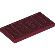 Lego Tile 2 x 4 with White 'LEGO' print