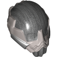 Lego Helmet Space with Breathing Mask and Black and Silver Markings Print / Pearl Titanium