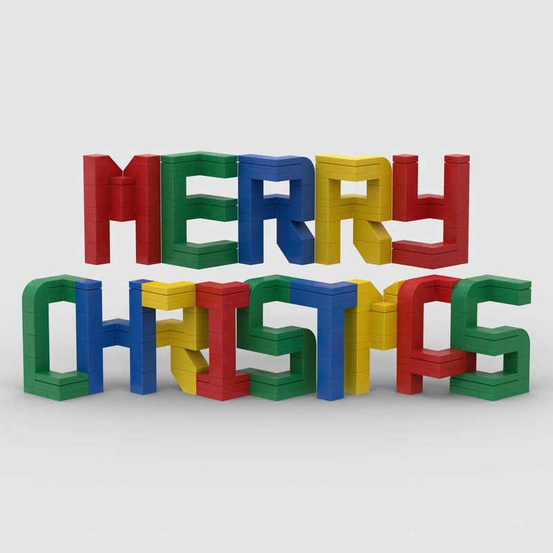 Lego 3D Letter Word: Merry Christmas