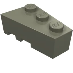 Brick Wedged, Angled 3 x 2 Right / Dark Gray