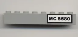 Brick 1 x 8 with Black 'MC 5580' Pattern (Sticker) - Set 5580