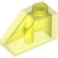 Lego Brick Sloped 45° 2 x 1 with Bottom Pin / Trans-Neon Green