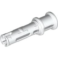 Lego Technic Pin Long with Friction Ridges Lengthwise and Stop Bush [3 Lateral Holes, Big Pin Hole] / White
