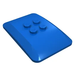 Brick Curved 6 x 4 x 2/3 Quad Curved with 2 x 2 Studs / Blue